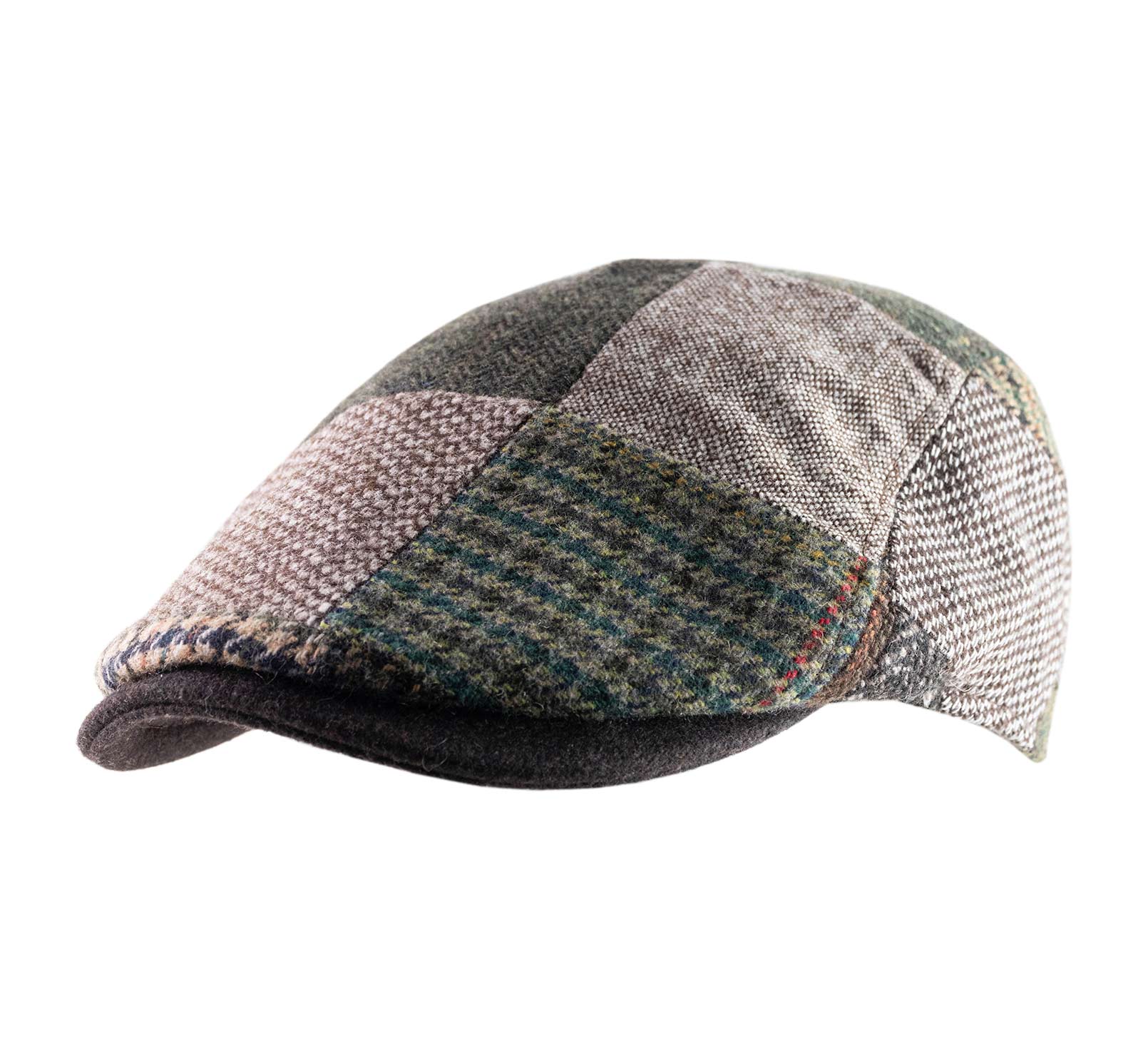 Casquette plate patchwork