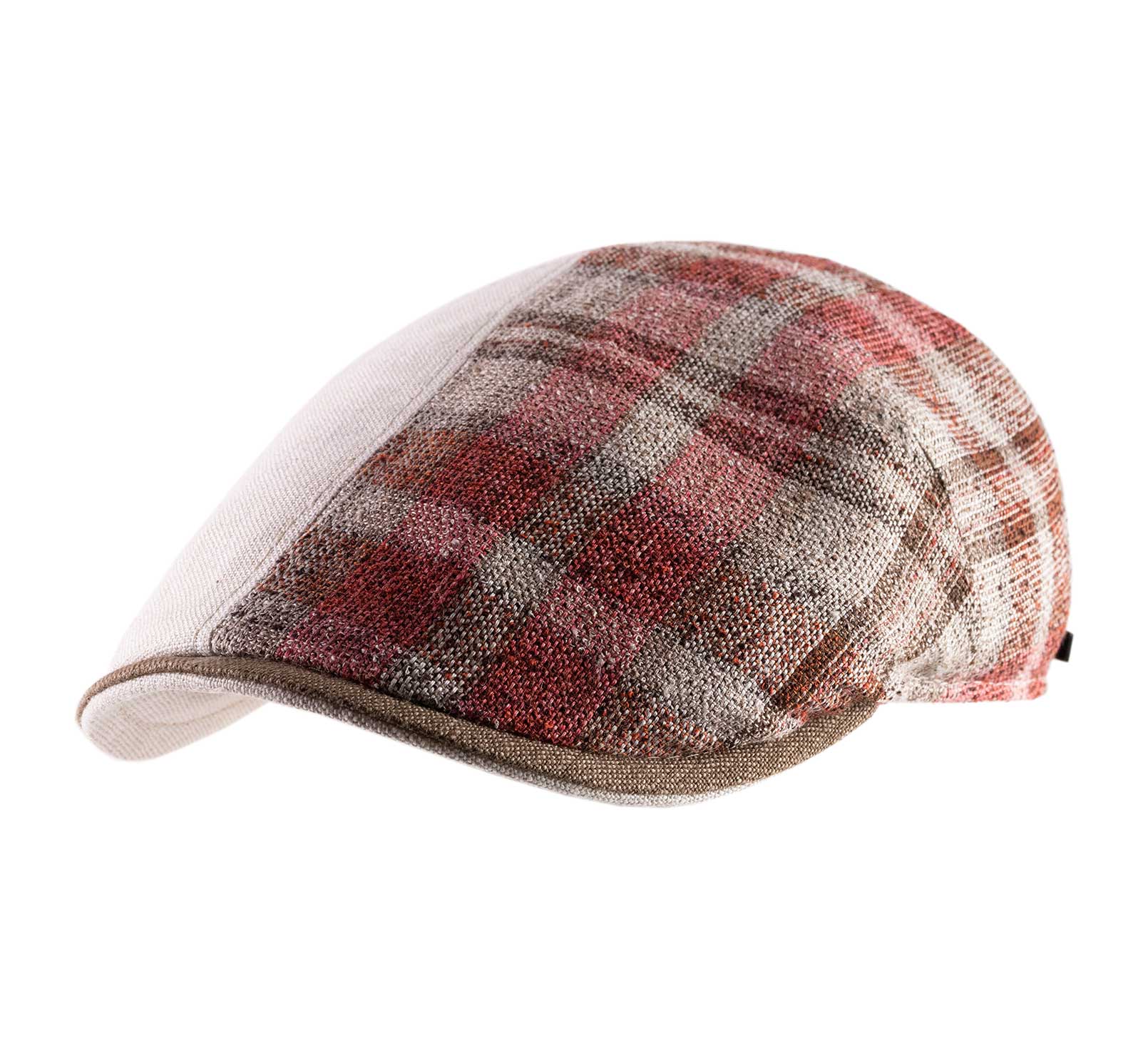 casquette plate patchwork rose